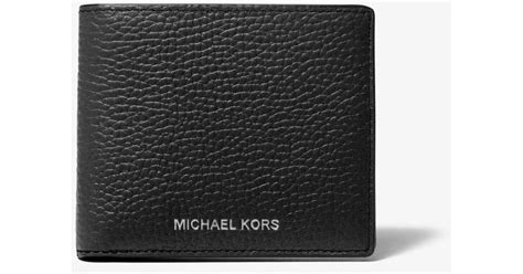 billetera michael kors|Hudson Pebbled Leather Slim Billfold Wallet .